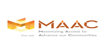 A logo of maas, an organization that is dedicated to maximizing access for all.