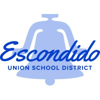 A blue bell with the words escondido union school district underneath it.